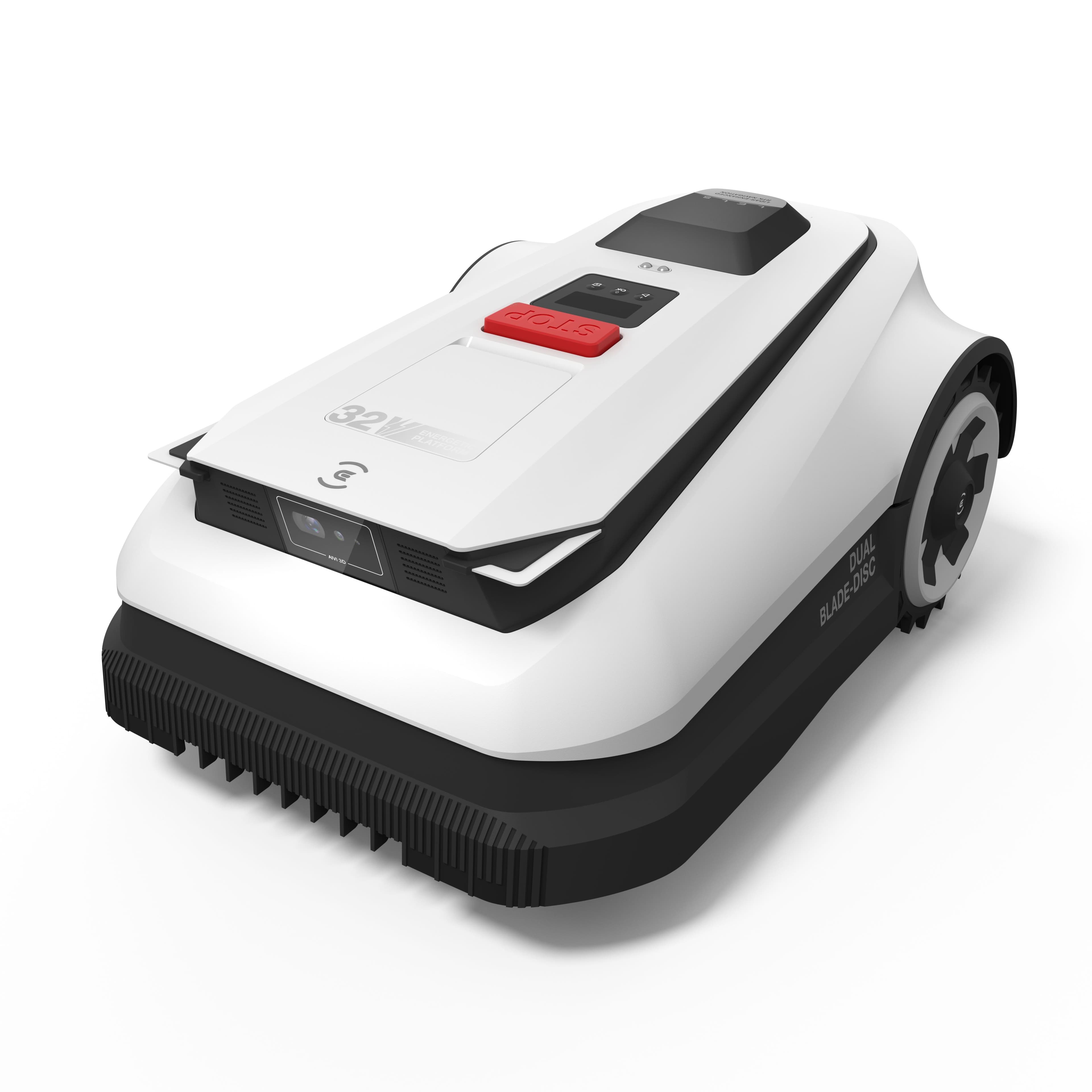 Ecovacs Goat A1600 RTK, robot cortacésped negro con torreta LiDAR